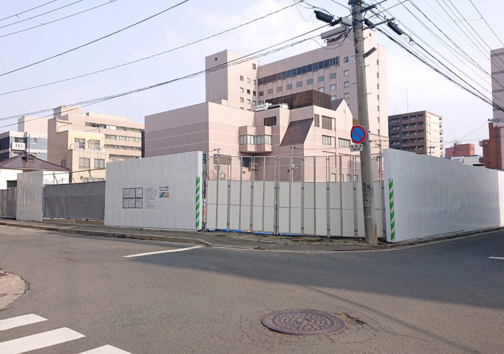 盛岡駅北通ホテル建設場所の別角度からの様子