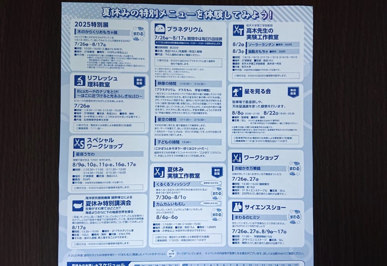2025年こども科学館で実施される規格の詳細
