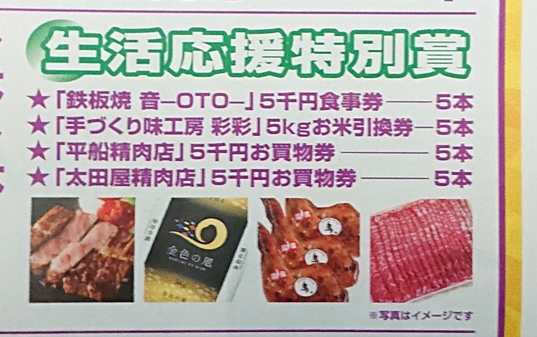 ホットライン肴町歳末抽選会 生活応援特別賞2025