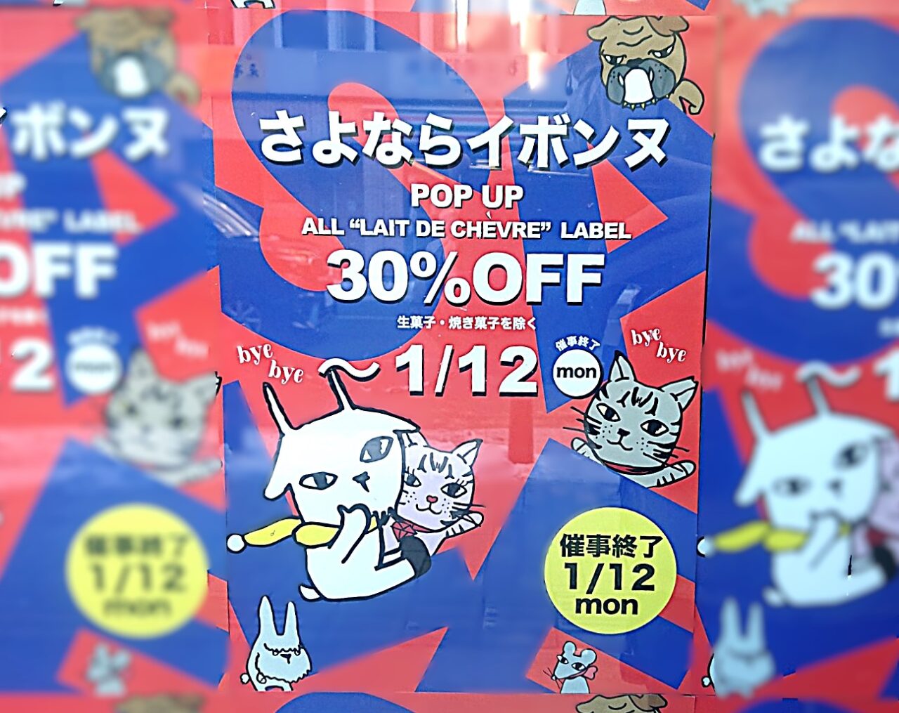 レドシェーブル催事出店終了セールのチラシ