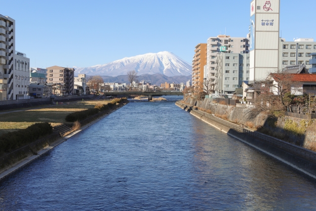 材木町につながる旭橋からの風景イメージ