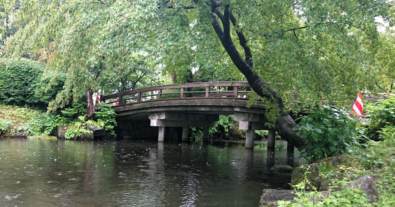 梅雨の時期 盛岡城跡公園　橋26